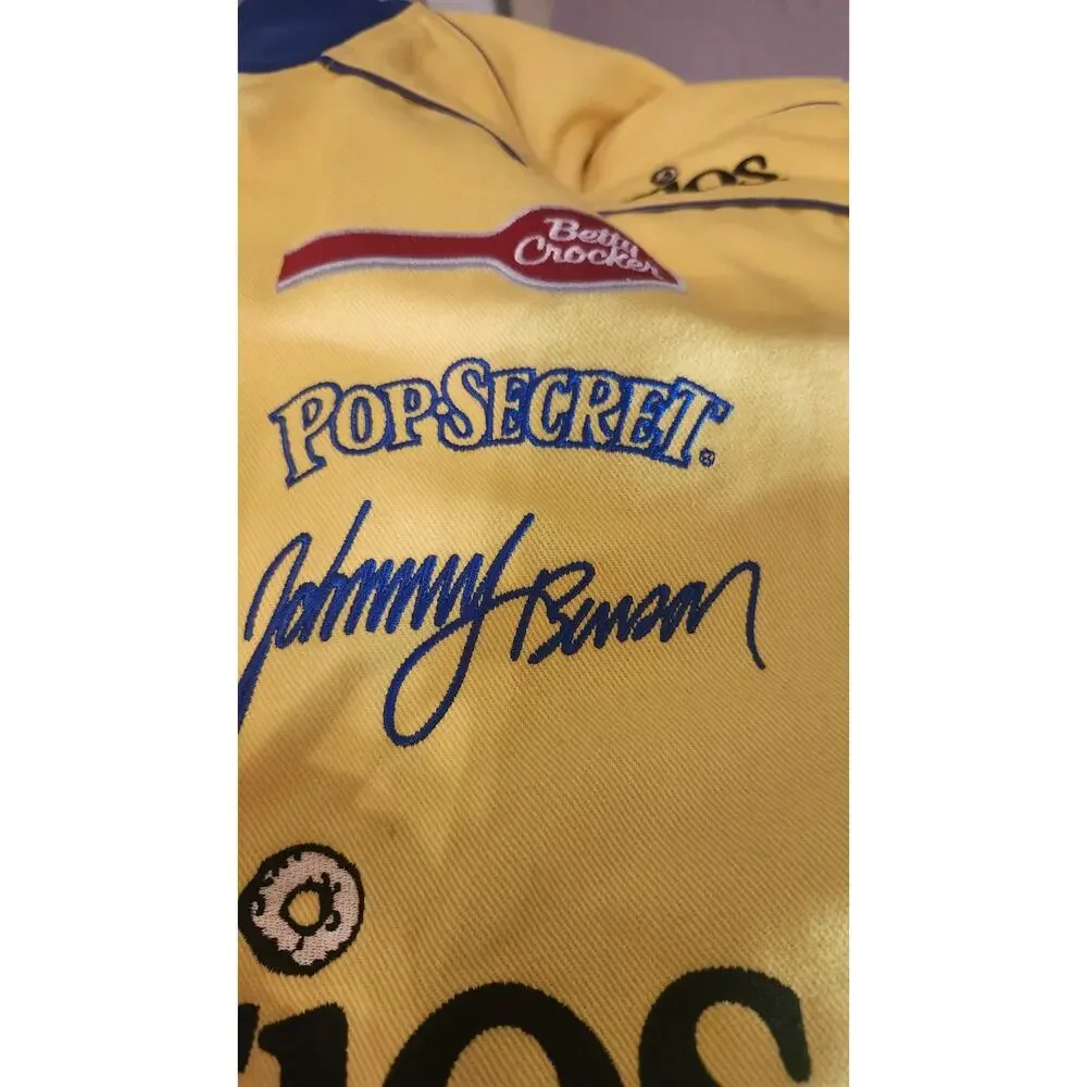 Vintage 90s Jeff Hamilton Cheerios NASCAR Jacket #26 Johnny Benson Roush L J69